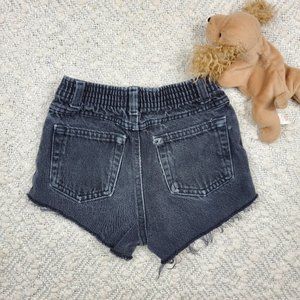 Vintage Black Denim Cutoffs kids 6
